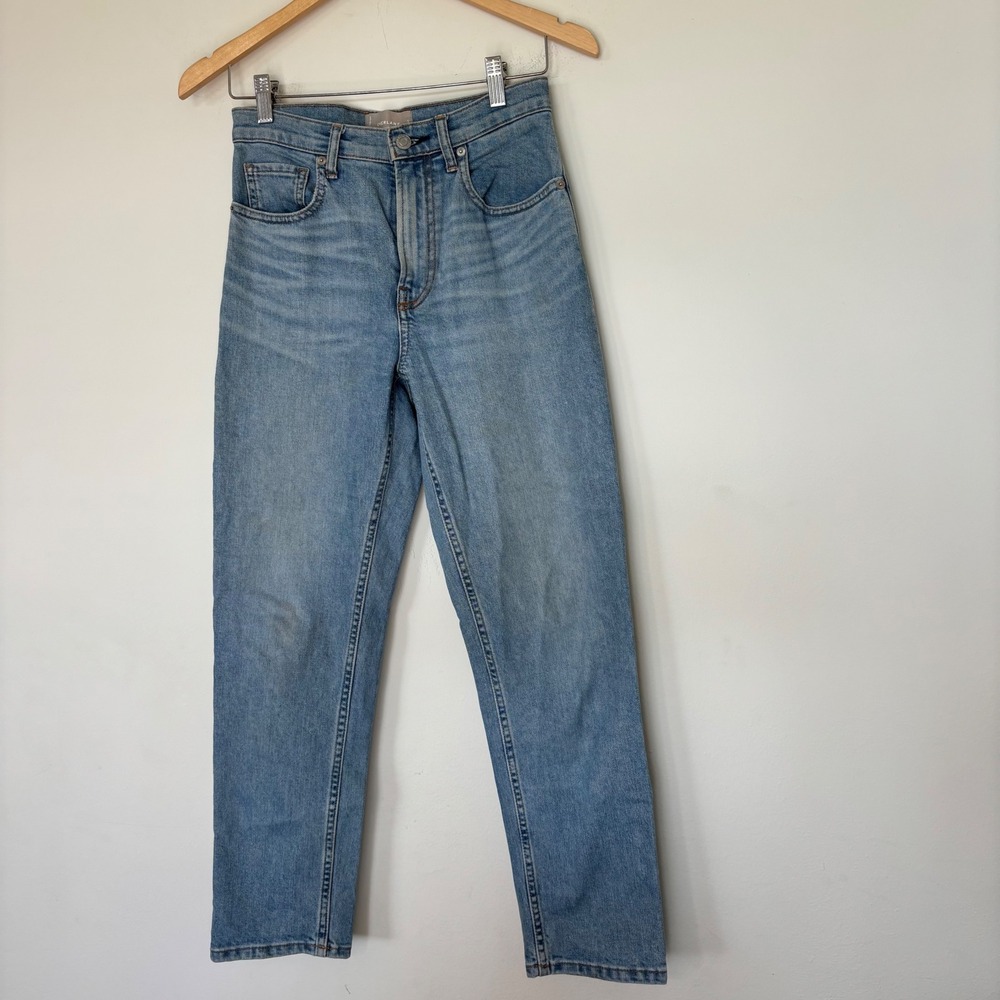 Everlane Cheeky Jean Straight‎ Le Medium Wash High Waist 26 Crop